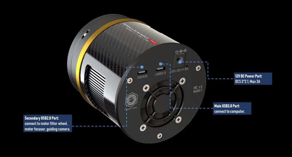 Player One Astronomy Apollo 428M MAX PRO (IMX428) USB3.0 Mono Camera