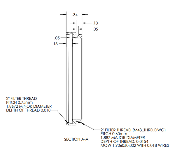 Optec Inc. 2-inch Filter Cell adapter