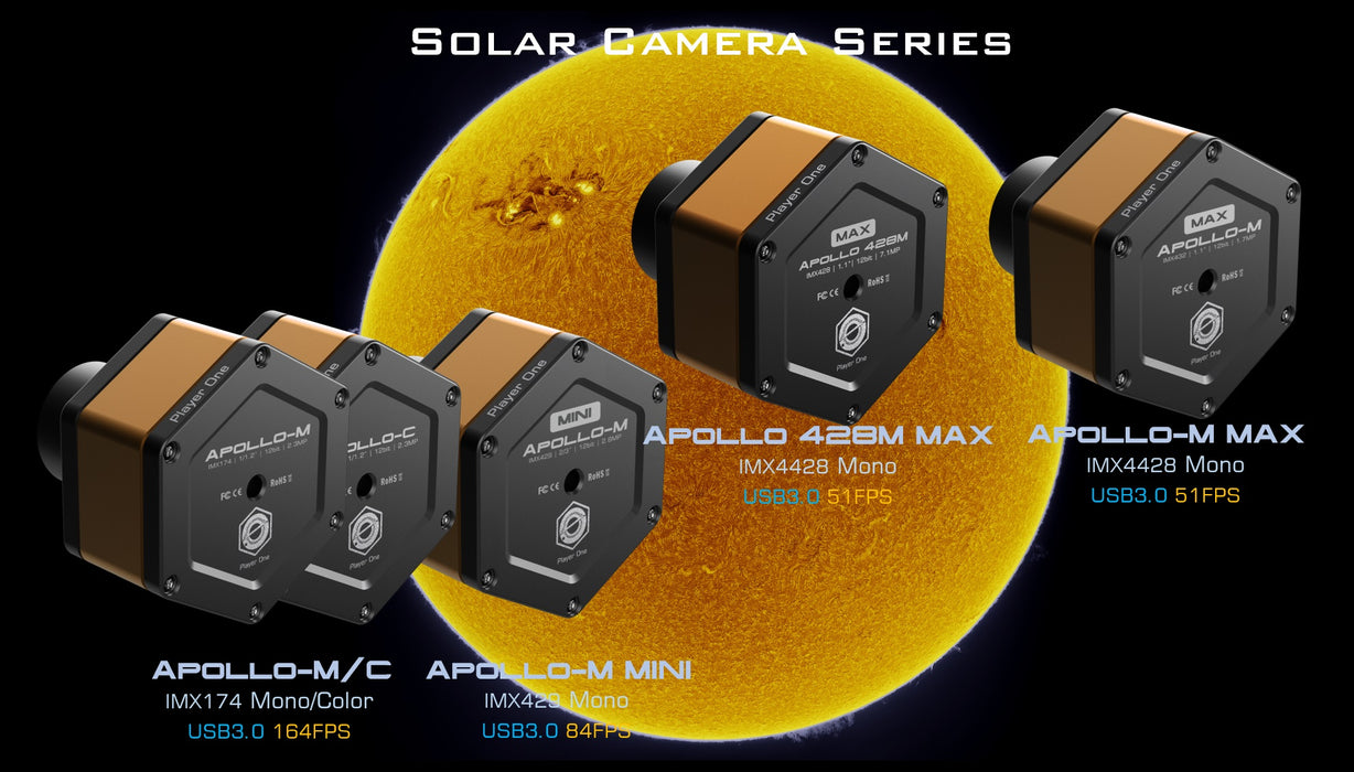 Player One Astronomy Apollo 428M MAX (IMX428) USB3.0 Mono Camera