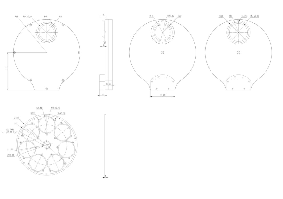 QHYCCD CFW3 Filter Wheels(Choose Model)