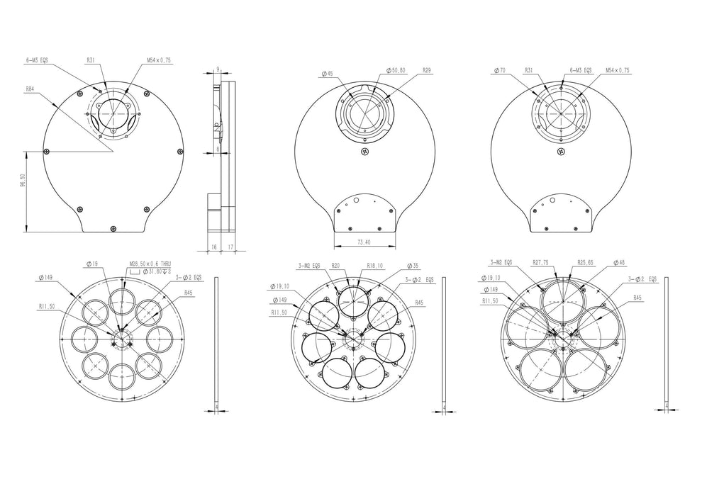 QHYCCD CFW3 Filter Wheels(Choose Model)