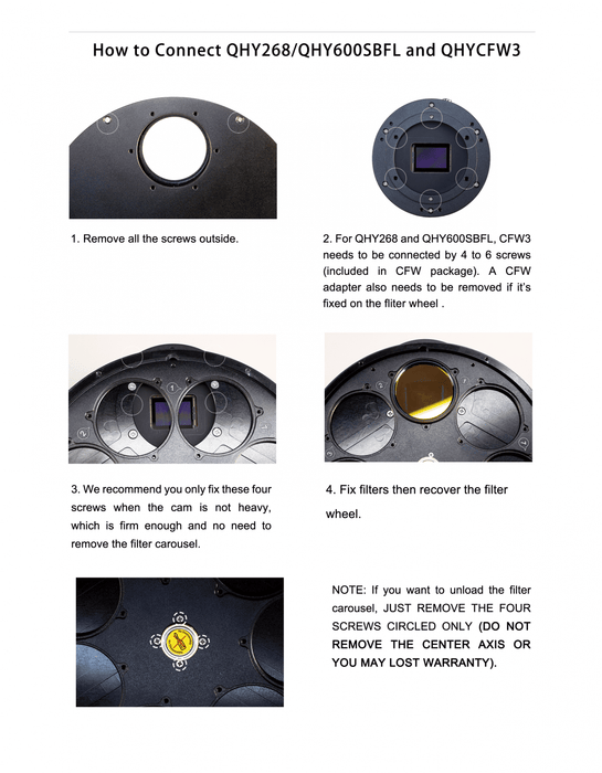 QHYCCD CFW3 Filter Wheels(Choose Model)