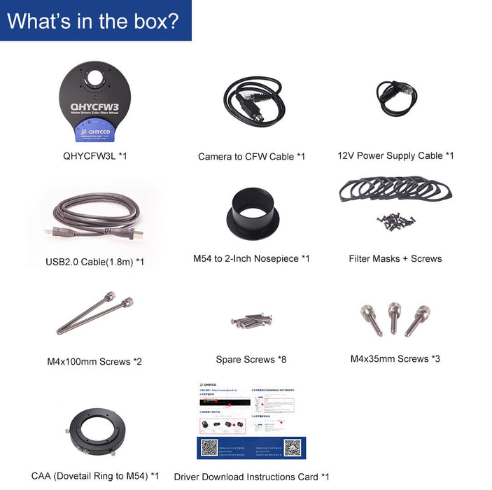 QHYCCD CFW3 Filter Wheels(Choose Model)