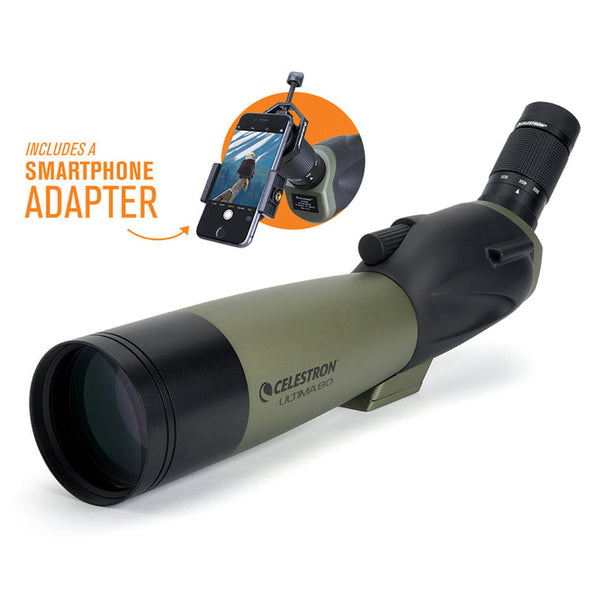 Celestron Ultima 80 - 45° Spotting Scope with Smartphone Adapter