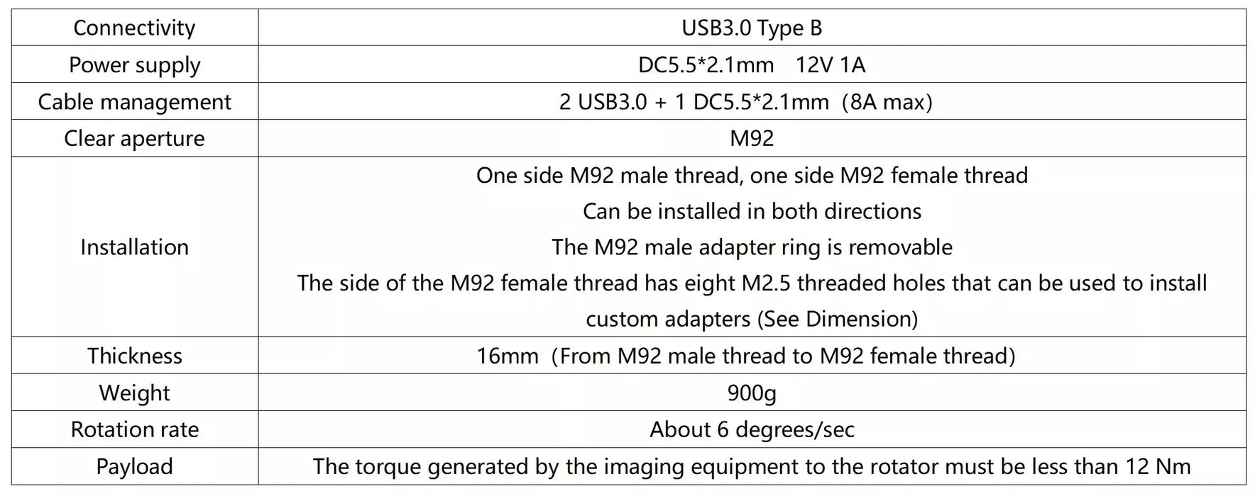 Wanderer Astro Wanderer Rotator Pro(M92)