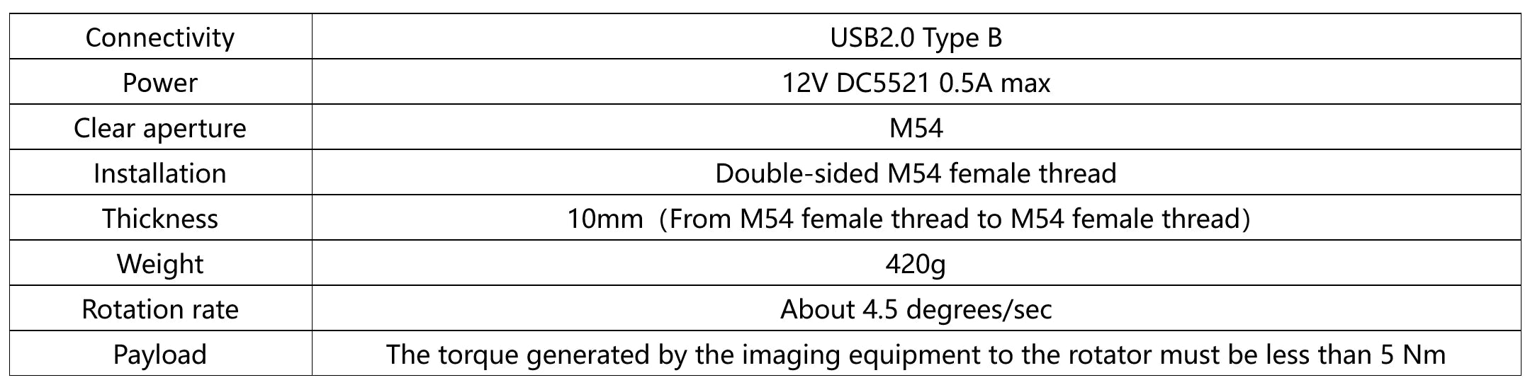 Wanderer Astro Wanderer Rotator Mini V2 (M54)