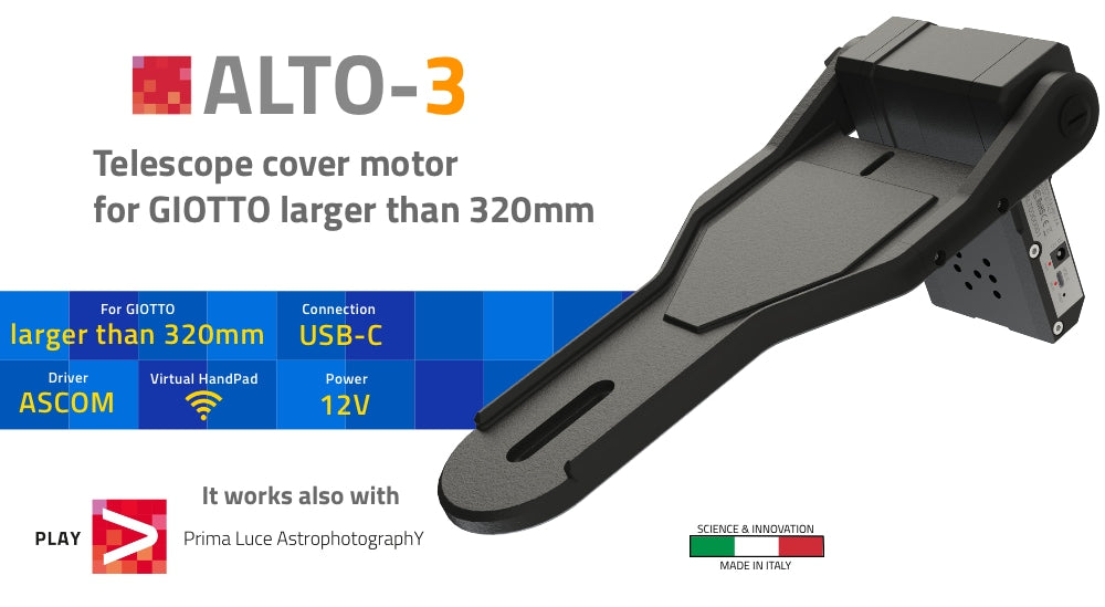 PrimaLuce Lab ALTO-3 telescope cover motor for GIOTTO larger than to 320mm