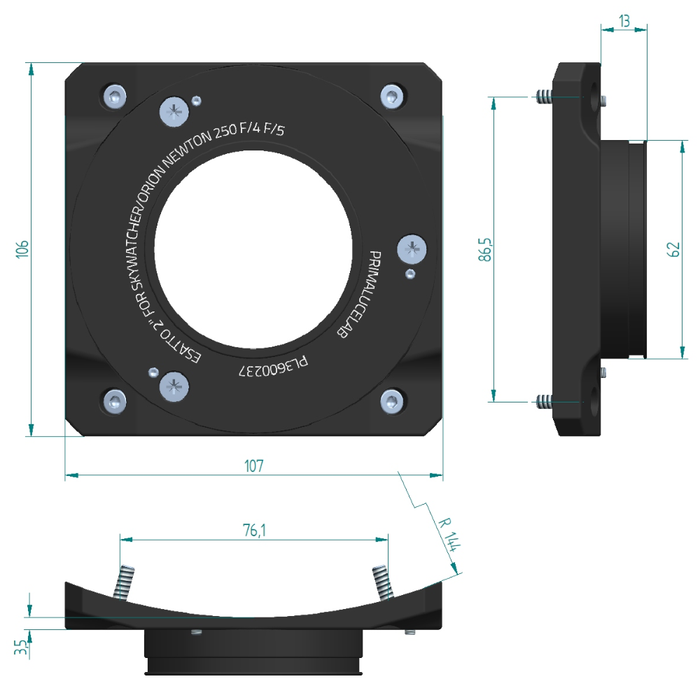 PrimaLuce Lab Adapter ESATTO 2" for SkyWatcher/Orion Newton 250 f4 and f5