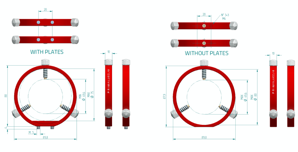 PrimaLuce Lab Guide rings PLUS 80mm