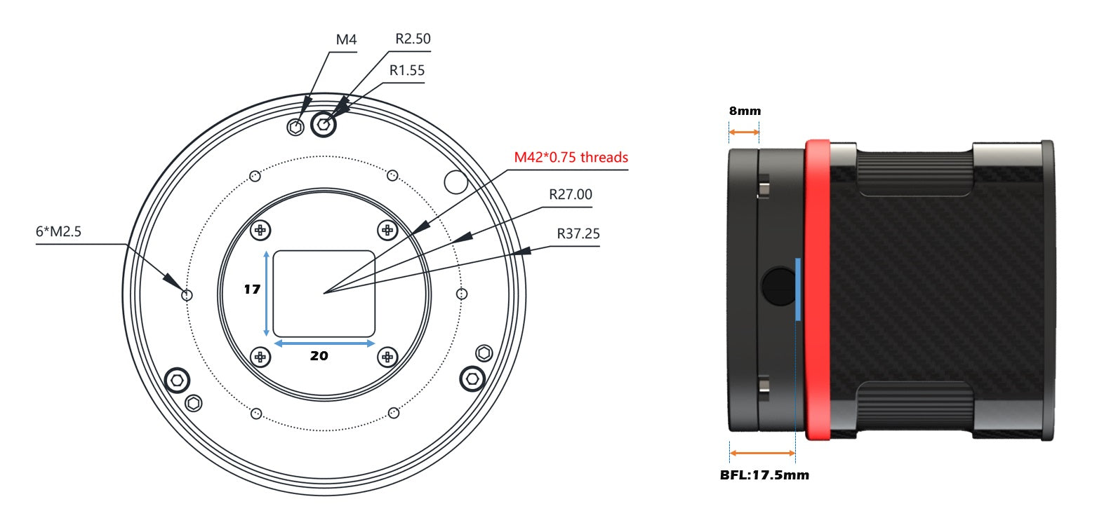 Player One Uranus-C Pro (IMX585)USB3.0 Cooled Color Camera – Astroworld  Telescopes