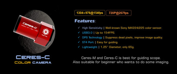 Player One Astronomy Ceres-C (IMX224)USB3.0 Color Camera