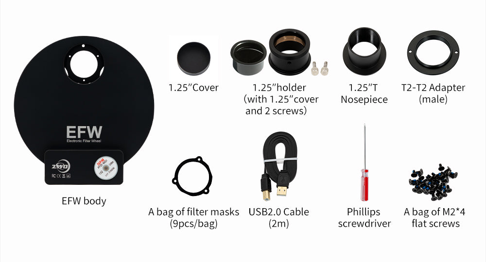 ZWO EFW 8 x 1.25(31mm) Electronic Filter Wheel