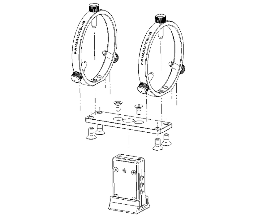 PrimaLuce Lab Guide rings support plate for ECCO