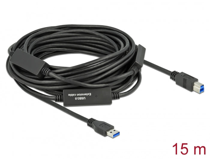 Pegasus Astro Active USB 3.2 Gen 1 Cable USB Type-A to USB Type-B 15 m