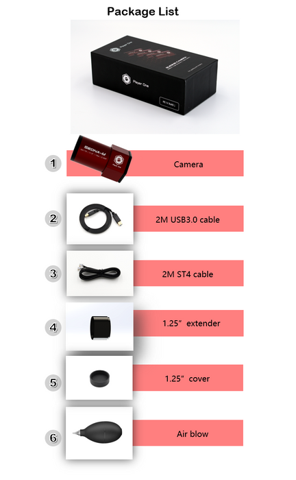 Player One Astronomy Sedna-M (IMX178)USB3.0 Mono Camera