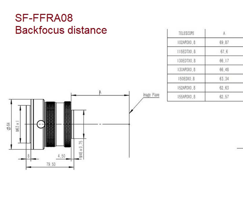 Starfield Optics 2.5" Adjustable 0.8x Reducer.