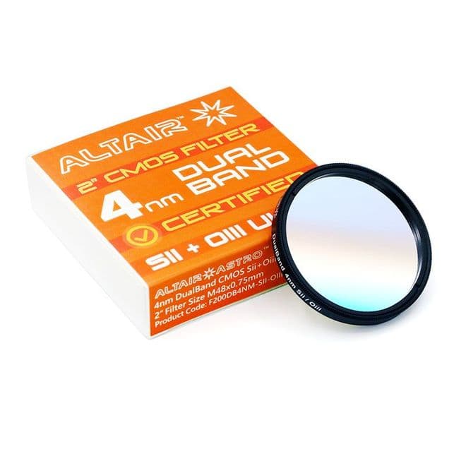 Altair Sii Oiii DualBand ULTRA 4nm CERTIFIED CMOS Filter 2" w test report