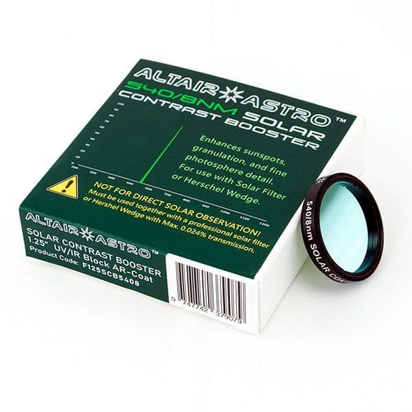 Altair Solar Contrast Booster Filter 8nm - 540nm Continuum 1.25"