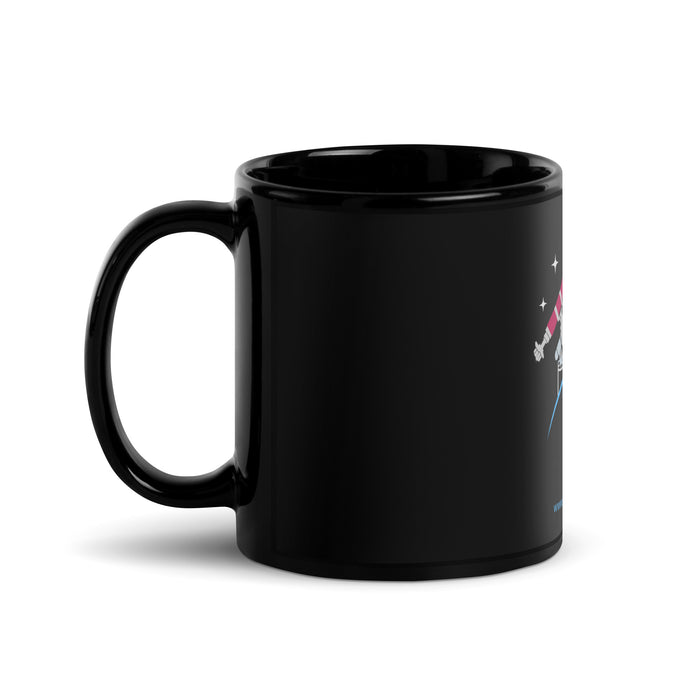 AstroWorld TV Black Glossy Mug