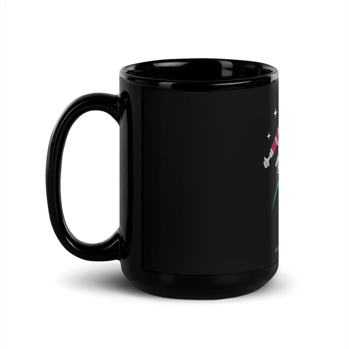 AstroWorld TV Black Glossy Mug