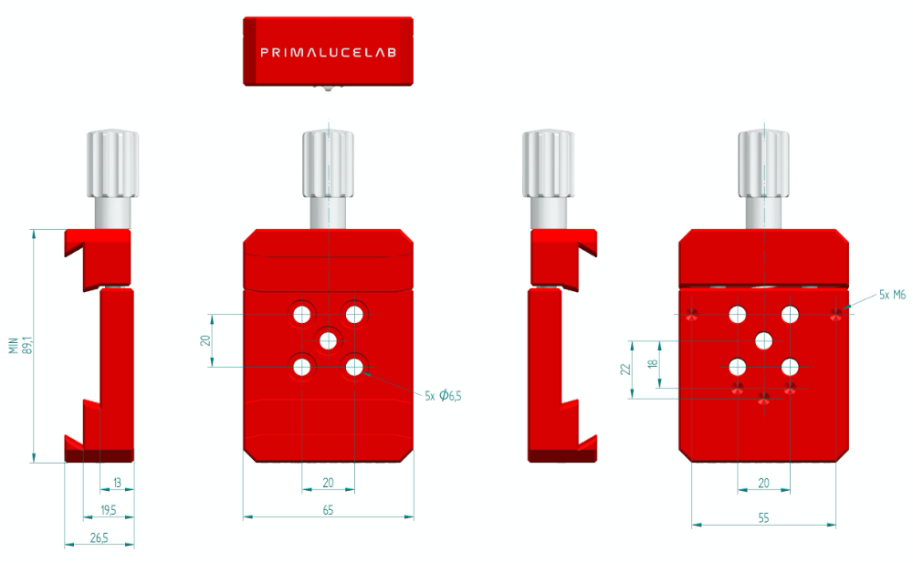 PrimaLuce Lab Dovetail Clamp Vixen+Losmandy PLUS