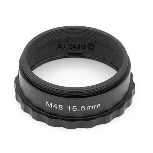 Altair 15.5mm M48 Spacer Extension Tube Ring - Easy Grip for Astro cameras