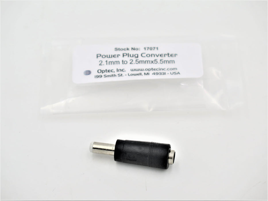 Optec Inc. Power Plug Converter, 2.1mm to 2.5mm standard