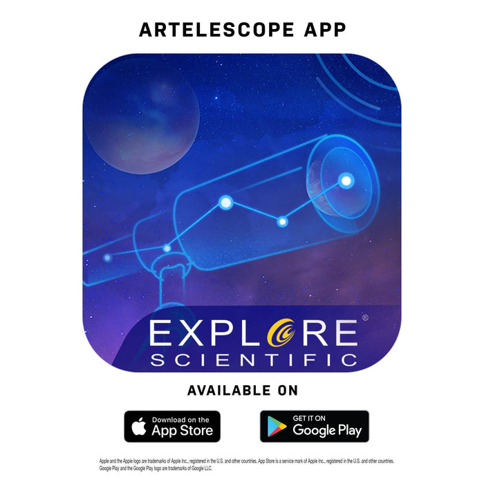 Explore One STARAPP - 50mm Refractor Telescope w/ Panhandle Mount and Astronomy APP