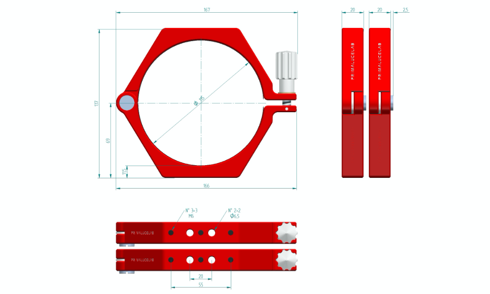 PrimaLuce Lab 115mm PLUS support rings