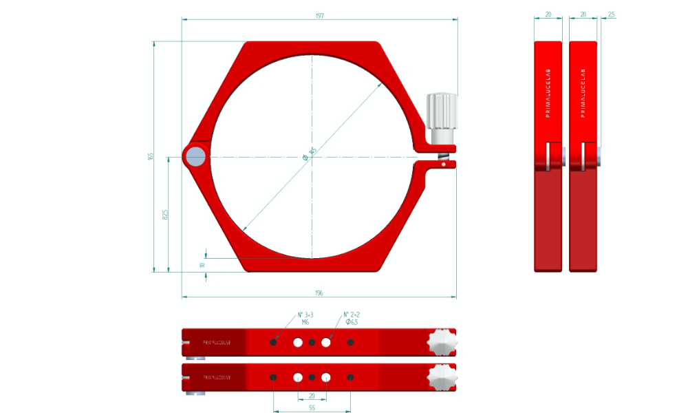 PrimaLuce Lab 145mm PLUS support rings