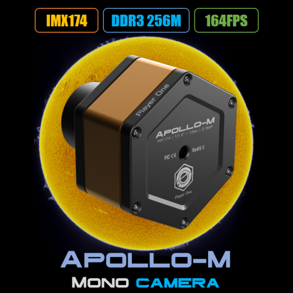 Player One Astronomy Apollo-M (IMX174)USB3.0 Mono Camera