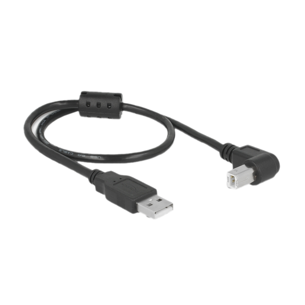 Pegasus Astro Pack of 2 x USB 2.0 Type-A male > USB 2.0 Type-B male angled 0.5 m black