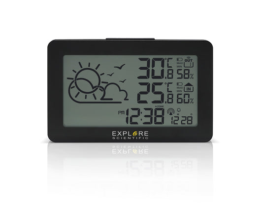 Explore Scientific Large Display Weather Station with Temperature and Humidity