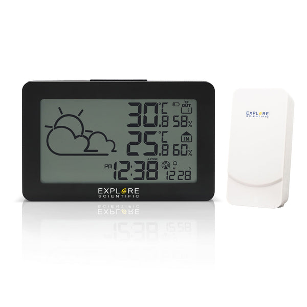 Explore Scientific Large Display Weather Station with Temperature and Humidity