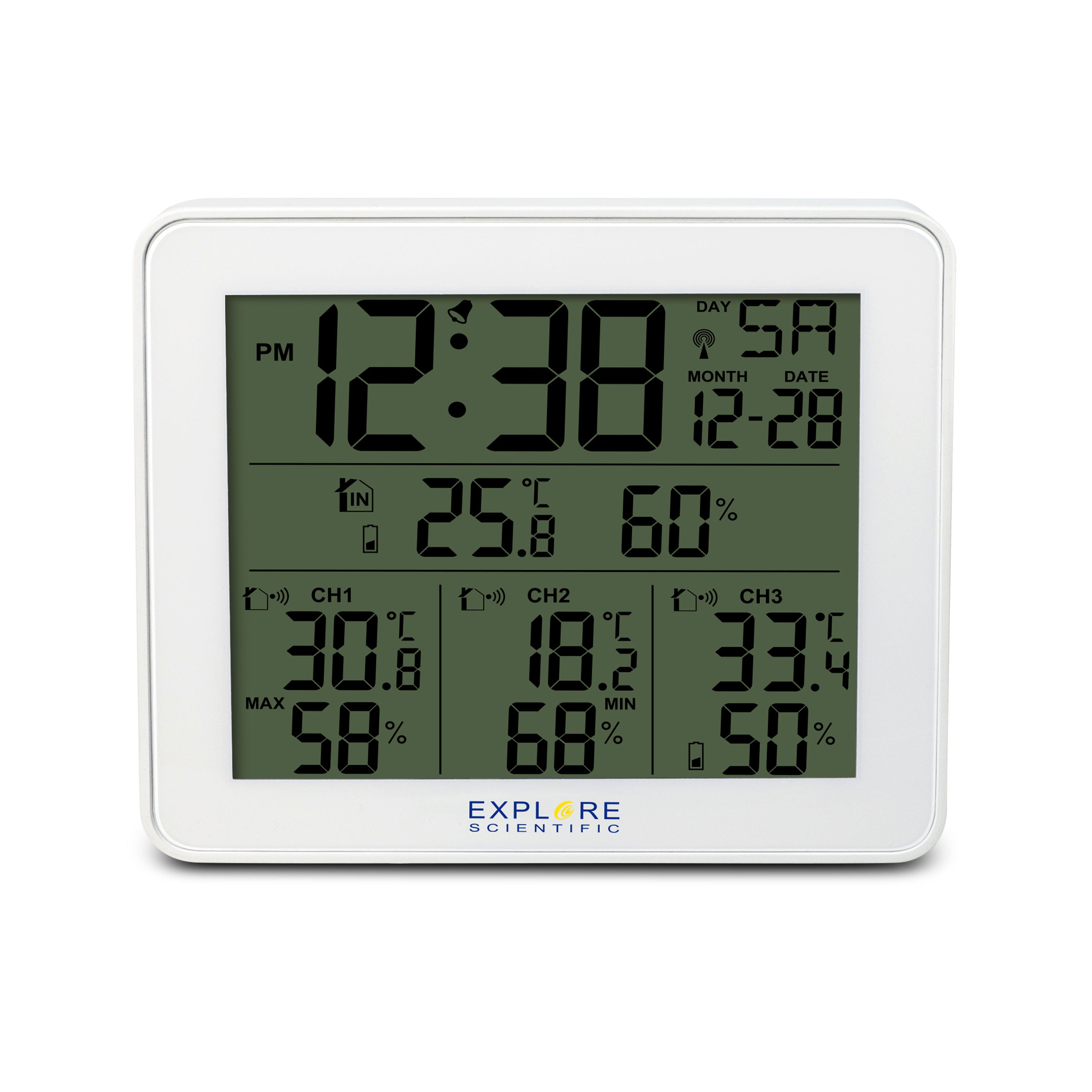 Explore Scientific Radio Weather Station with Temperature and Humidity ...