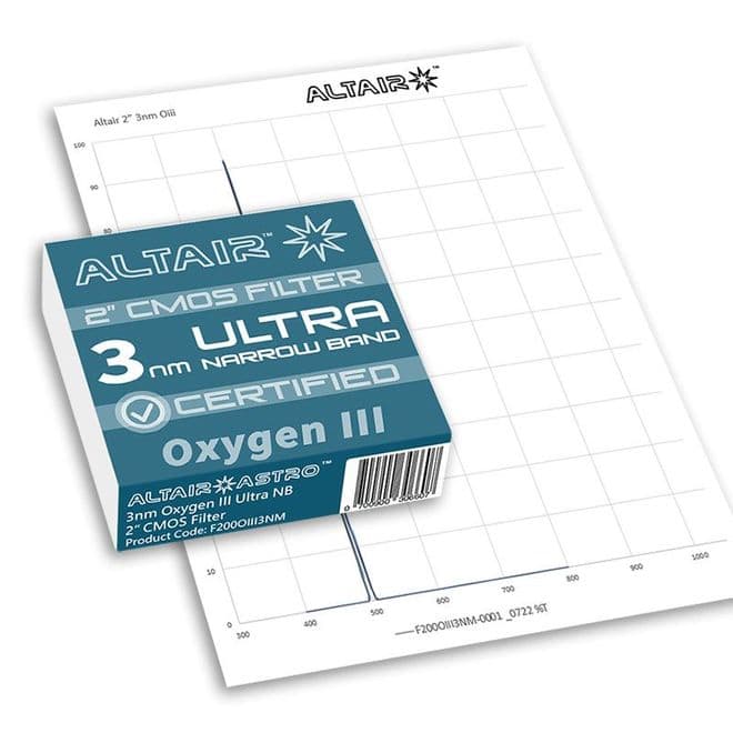 Altair ULTRA 3nm Oiii Narrowband Filter 2" CERTIFIED
