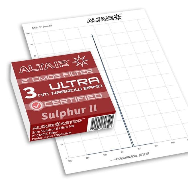 Altair ULTRA 3nm Sii Narrowband Filter 2" CERTIFIED